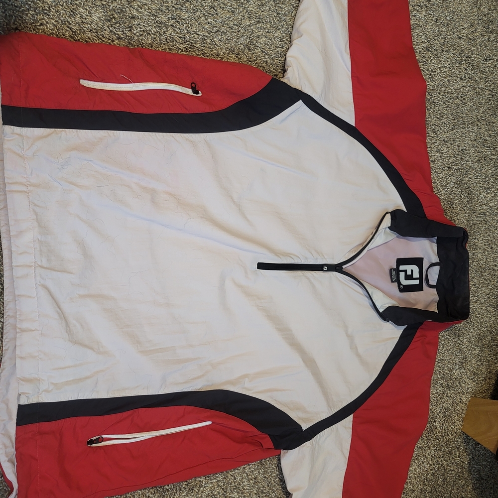 FootJoy Red and White Lightweight Jacket